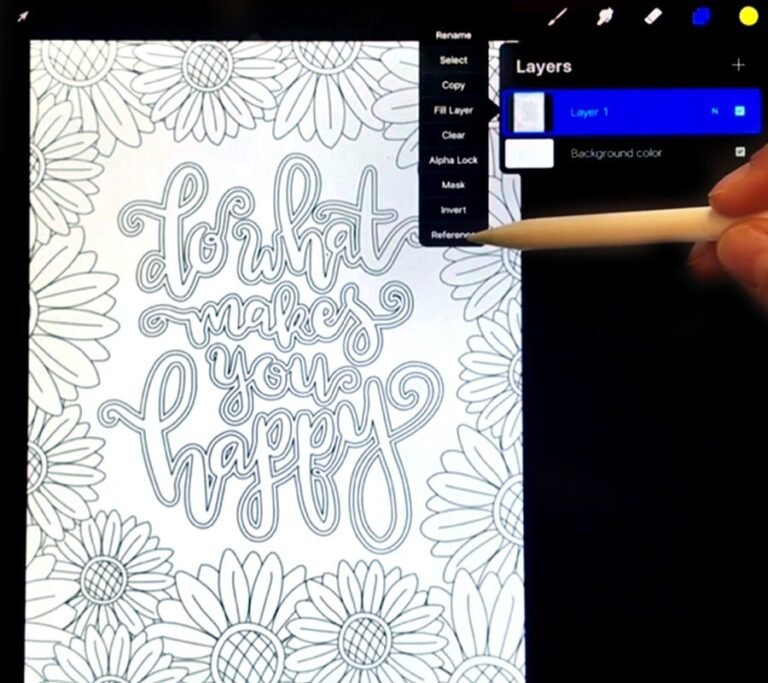 How to Use Procreate As a Coloring Book